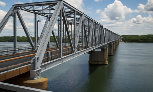 Imagem horizontal da revitalização da Ponte Ayrton Senna entre PR e MS