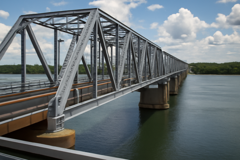 Imagem horizontal da revitalização da Ponte Ayrton Senna entre PR e MS
