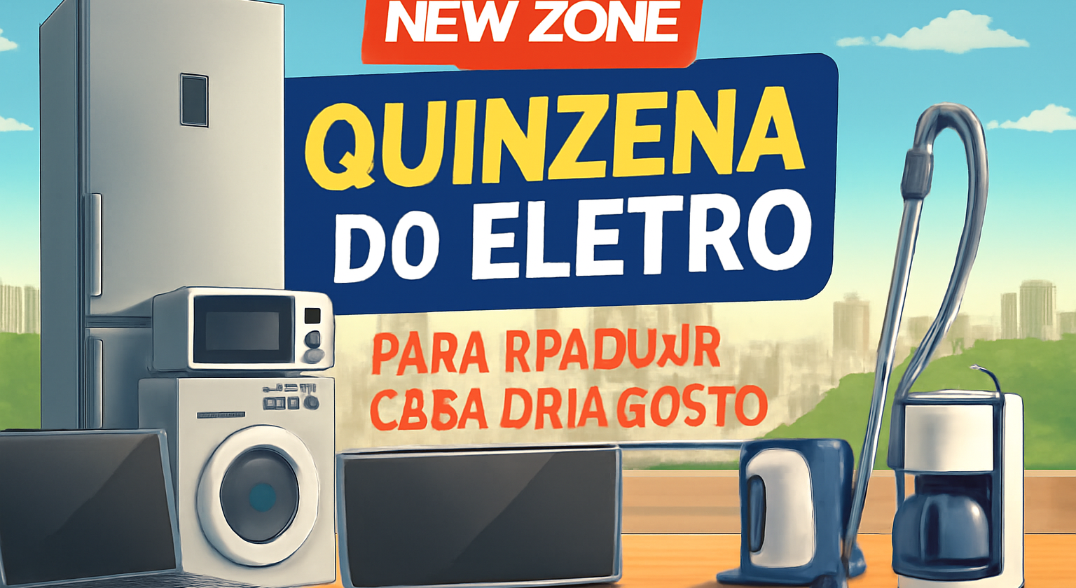 Imagem horizontal representando New Zone lança Quinzena do Eletro para renovar a casa