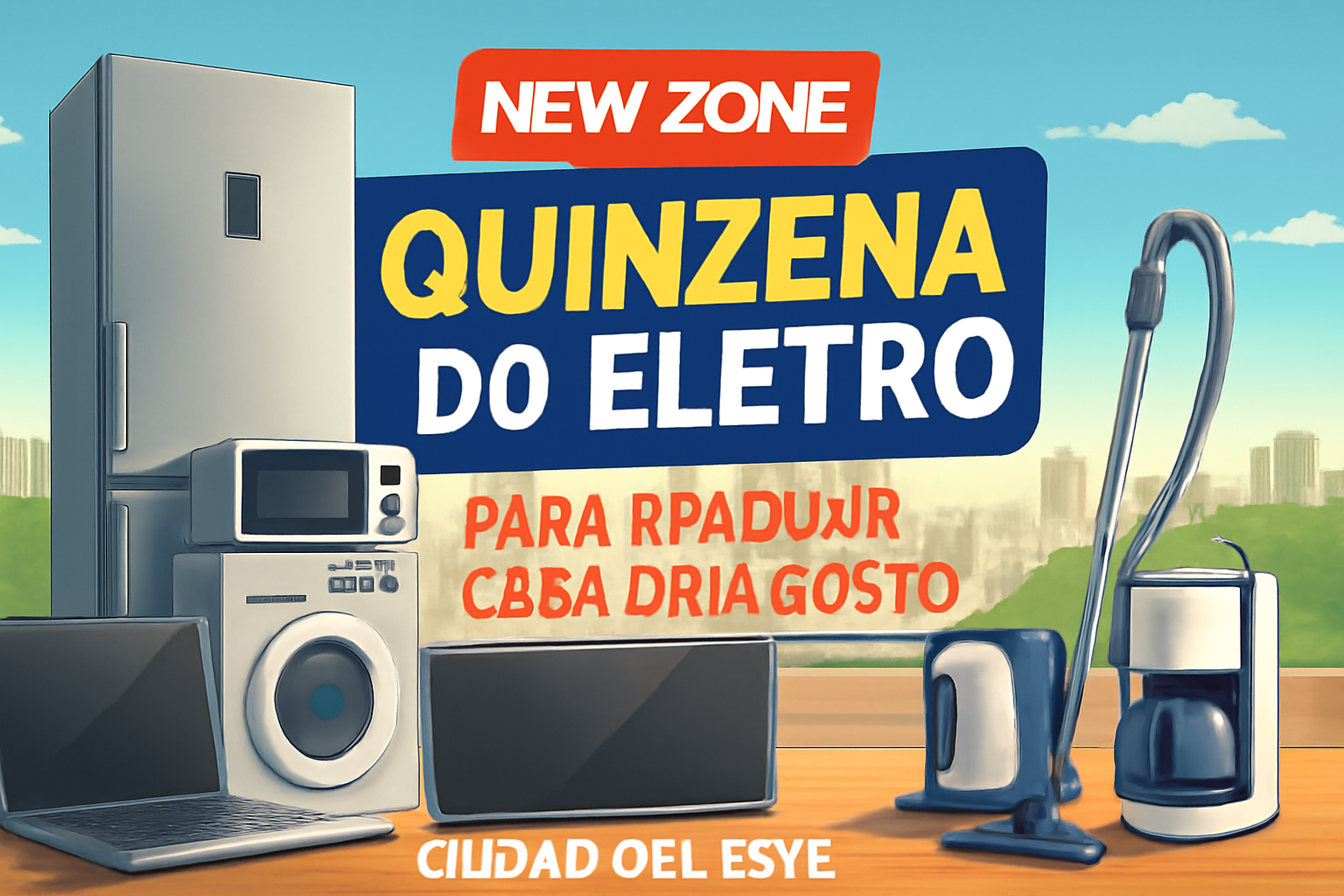Imagem horizontal representando New Zone lança Quinzena do Eletro para renovar a casa