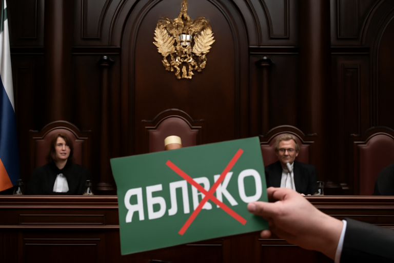 Imagem representando a suprema corte rússia bane o partido Yabloko