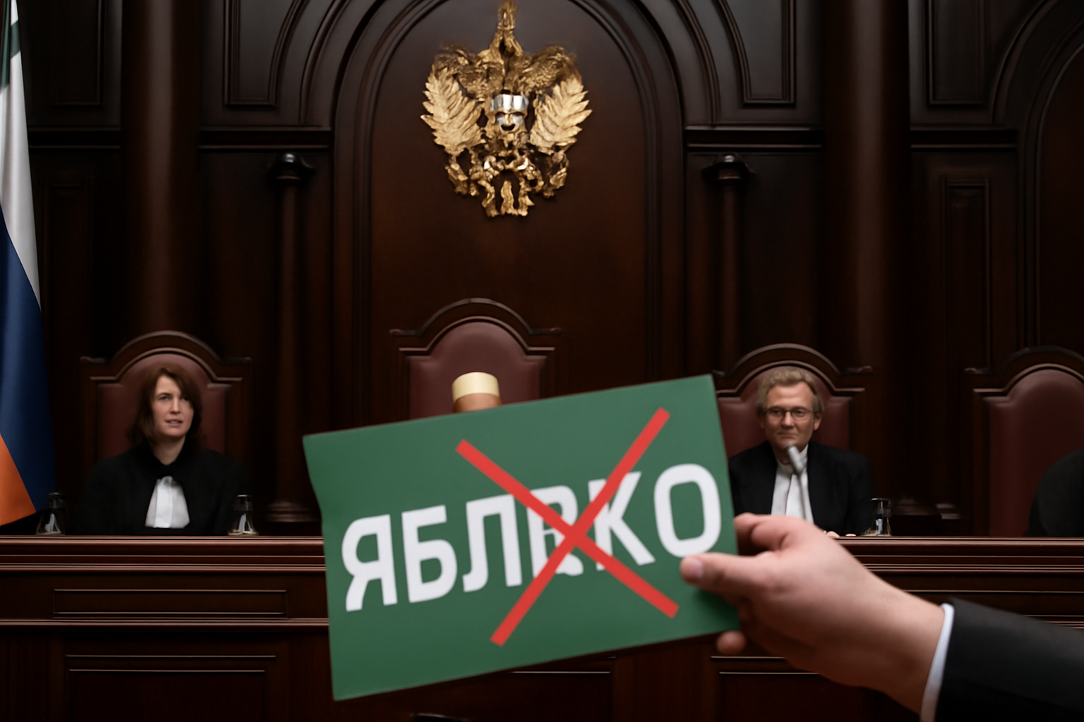 Imagem representando a suprema corte rússia bane o partido Yabloko