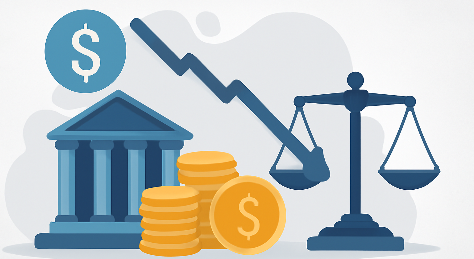 Ilustração horizontal mostrando banco central destaca desaceleração da inflação e cautela