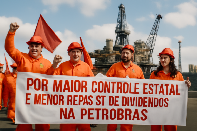 Imagem representando petroleiros apresentam plataforma maior controle estatal e menor repasse de dividendos
