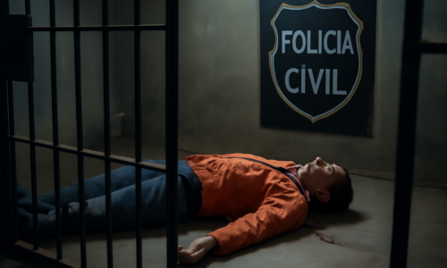 Imagem representando corpo de motorista preso por embriaguez achado morto em cela policial