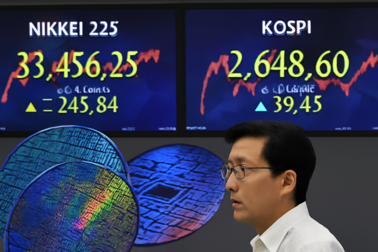 Gráfico e mapas representando bolsas asiáticas fecham majoritariamente em alta em Seul