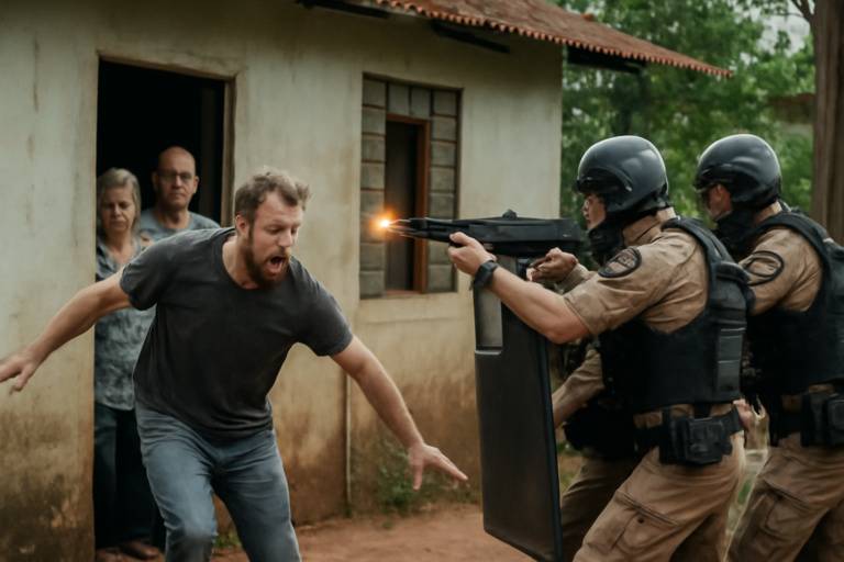 Imagem ilustrativa de homem surto que manteve idosos reféns durante intervenção policial