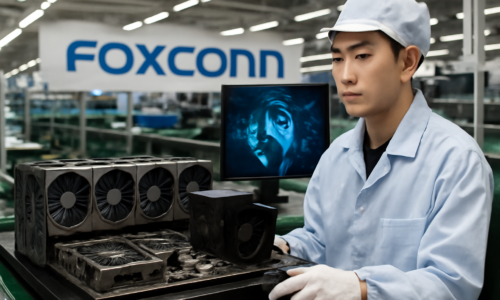 Imagem representando Foxconn registra lucro impulsionado por vendas de hardware para inteligência artificial
