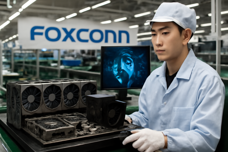 Imagem representando Foxconn registra lucro impulsionado por vendas de hardware para inteligência artificial