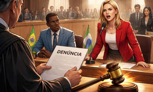 Imagem representando justiça aceita denúncia vereadora em caso de xenofobia