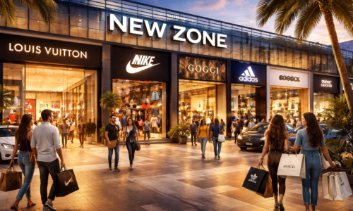 Imagem representando marcas internacionais moda esporte na New Zone, Ciudad del Este