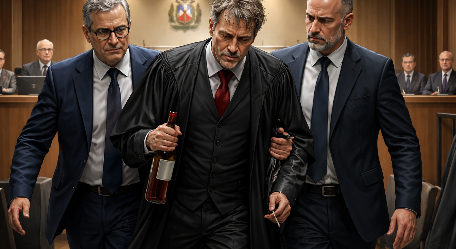 Ilustração representando desembargadores confirmam afastamento imediato de juiz no TJ-MG