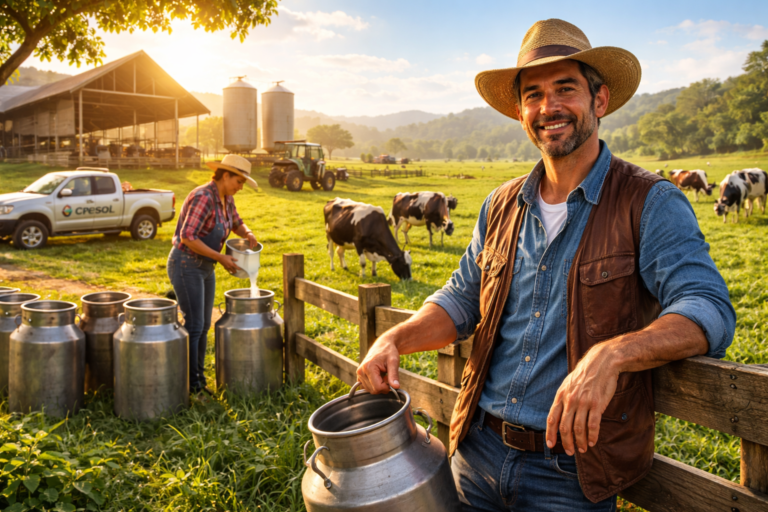 Produtor Minas Gerais amplia produção leiteira em fazenda com vacas e equipamentos