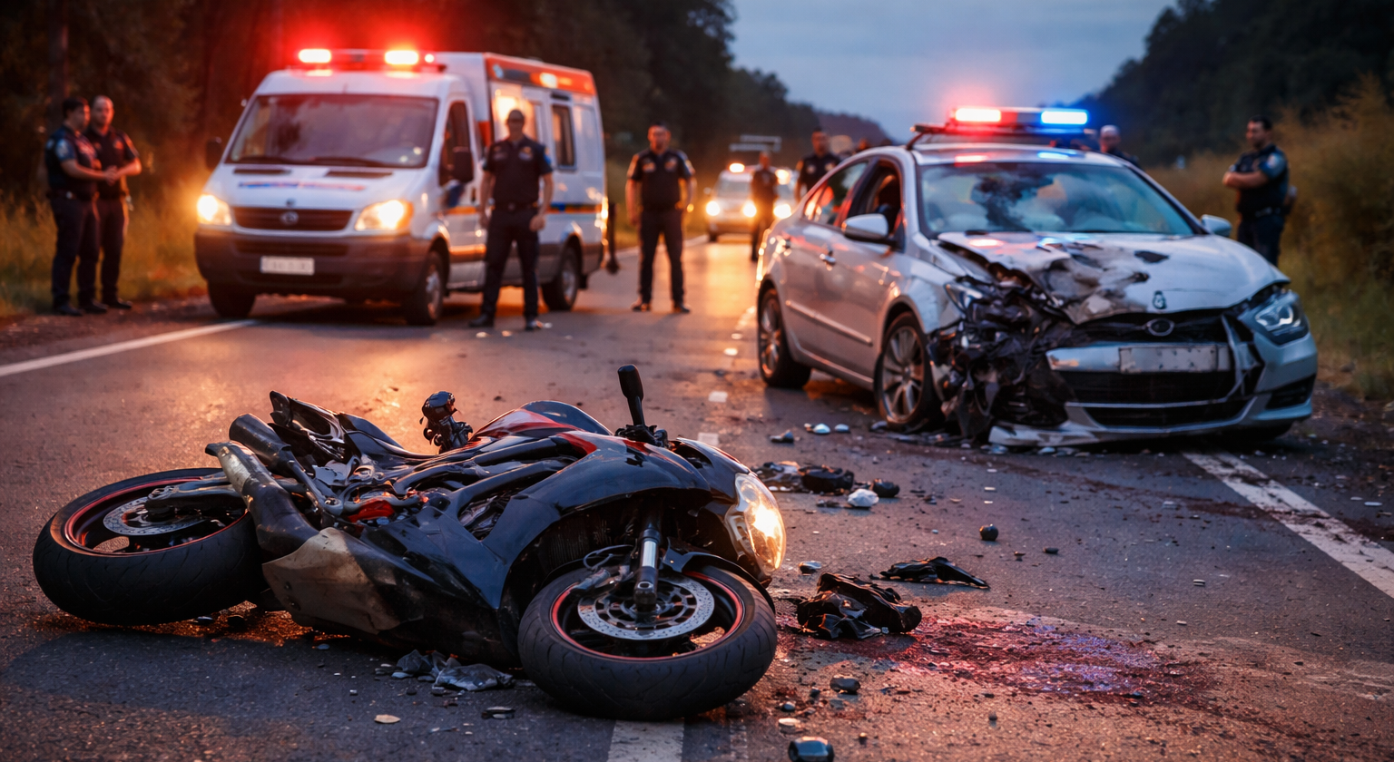 Imagem sem textos representando motocliclista 22 anos morre após acidente no Paraná