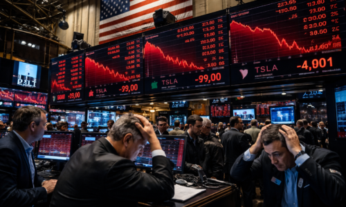 Imagem representando bolsas Nova York fecham com queda após alerta do Fed sobre inflação