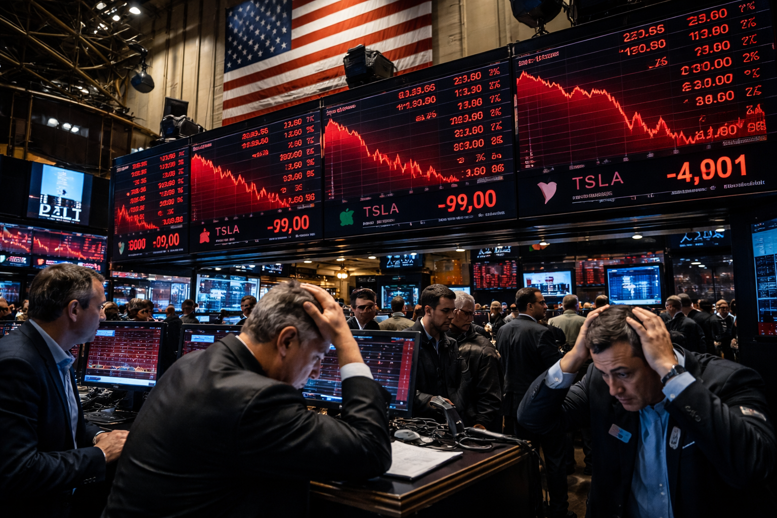 Imagem representando bolsas Nova York fecham com queda após alerta do Fed sobre inflação