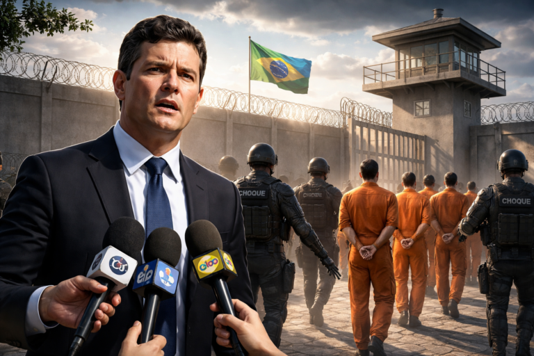 Imagem de capa representando Sergio Moro propõe presídios estaduais de segurança máxima para feminicidas no Paraná