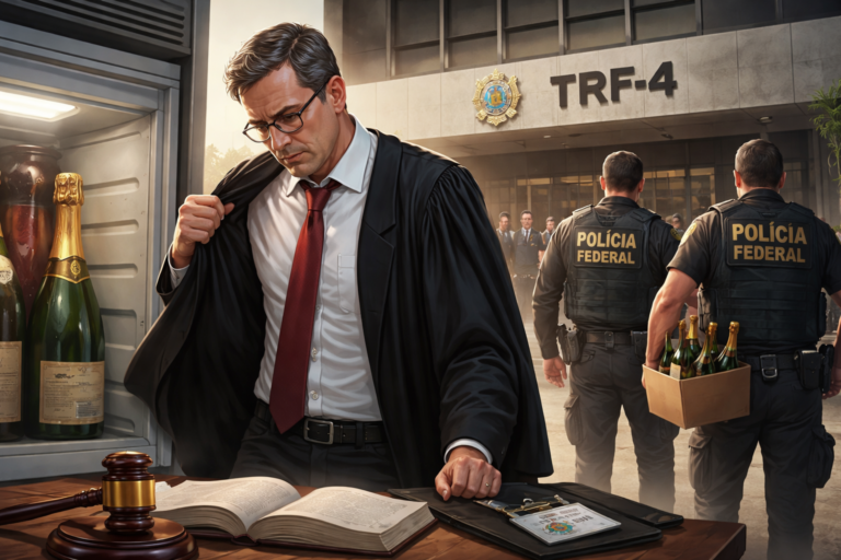 Imagem que representa TRF 4 determina perda do cargo do juiz Eduardo Appio por suspeita de furto de champanhe