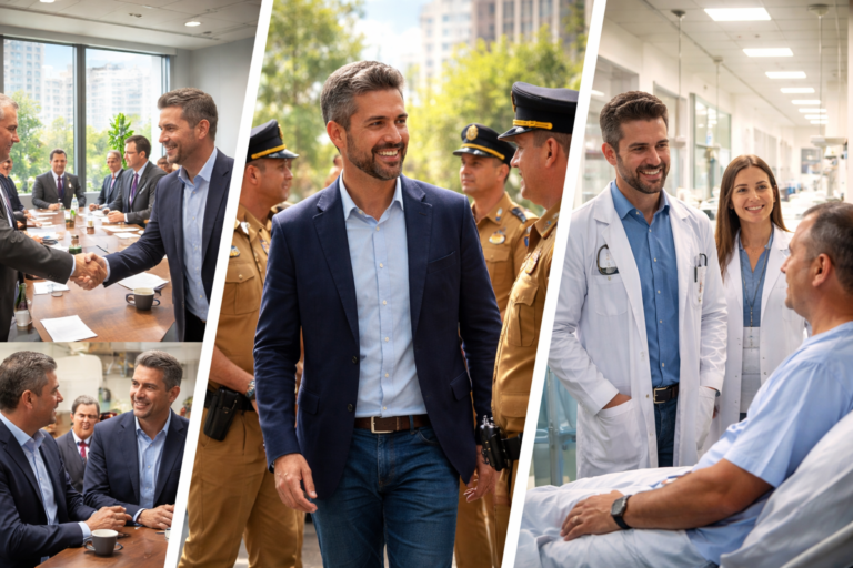 Requião Filho cumpre agenda política em Curitiba com empresários, delegados e visita hospital