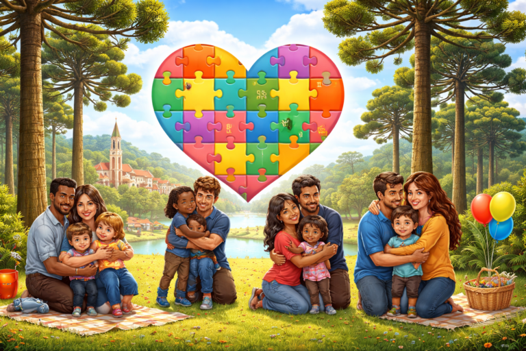 Imagem representando Araucária sedia 9 encontro com elementos visuais de apoio à adoção