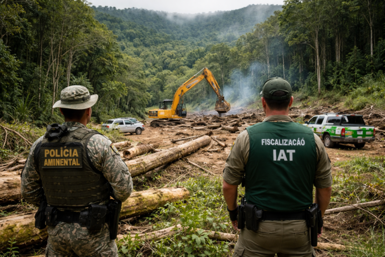 Imagem representando fiscalização Paraná aplica R em desmatamento na Mata Atlântica