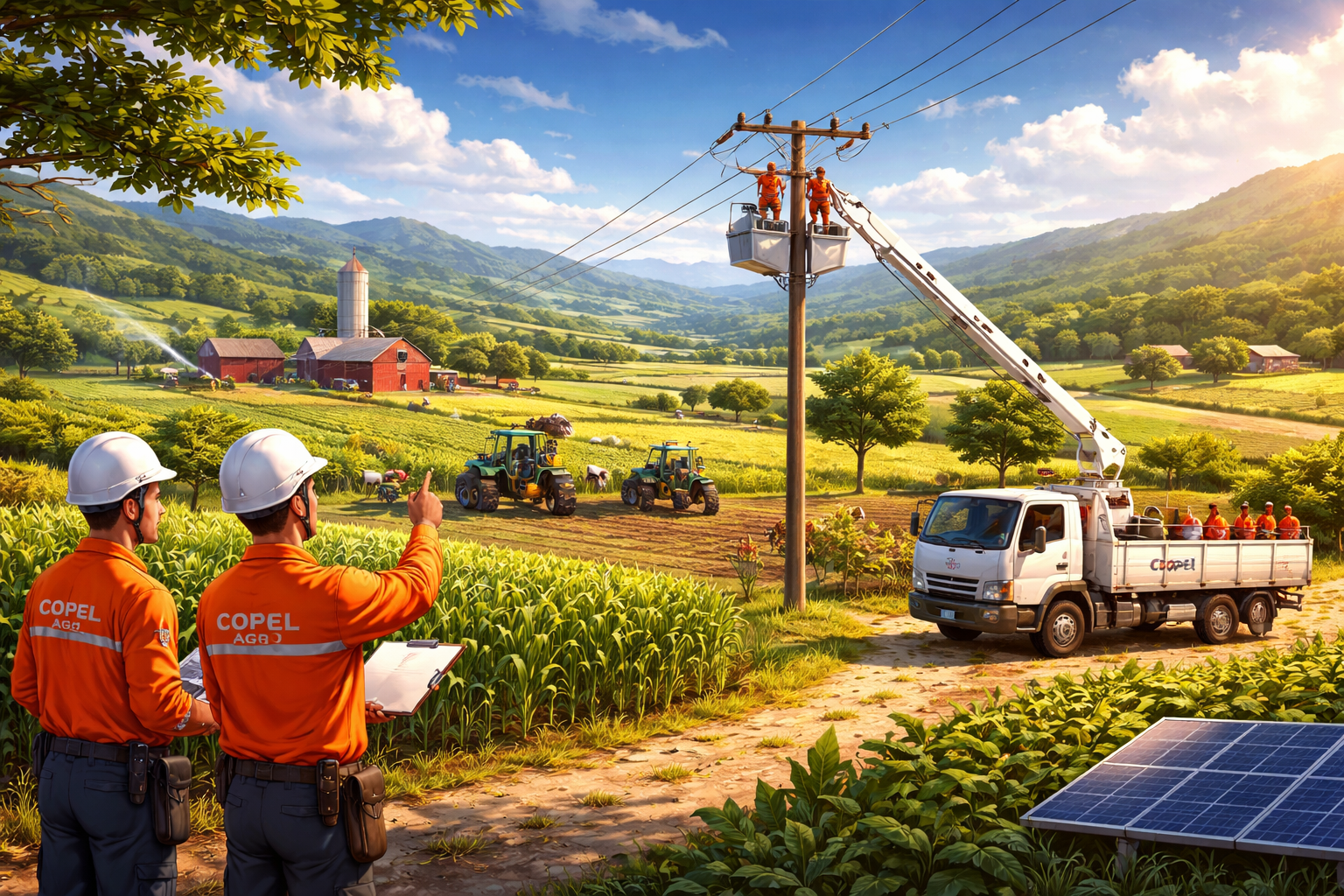 Imagem representando Copel Agro supera 100 mil atendimentos e suporte energético no campo