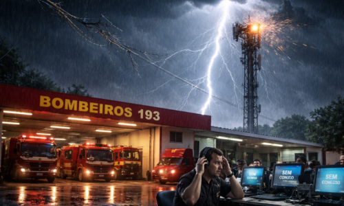 Imagem representando a comunicação 193 bombeiros Cascavel interrompida por dano na internet