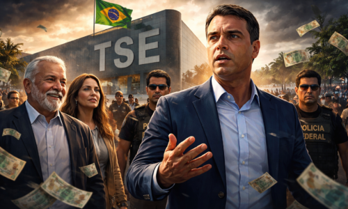 Imagem representando campanha Lula pede inelegibilidade de Flávio Bolsonaro ao TSE