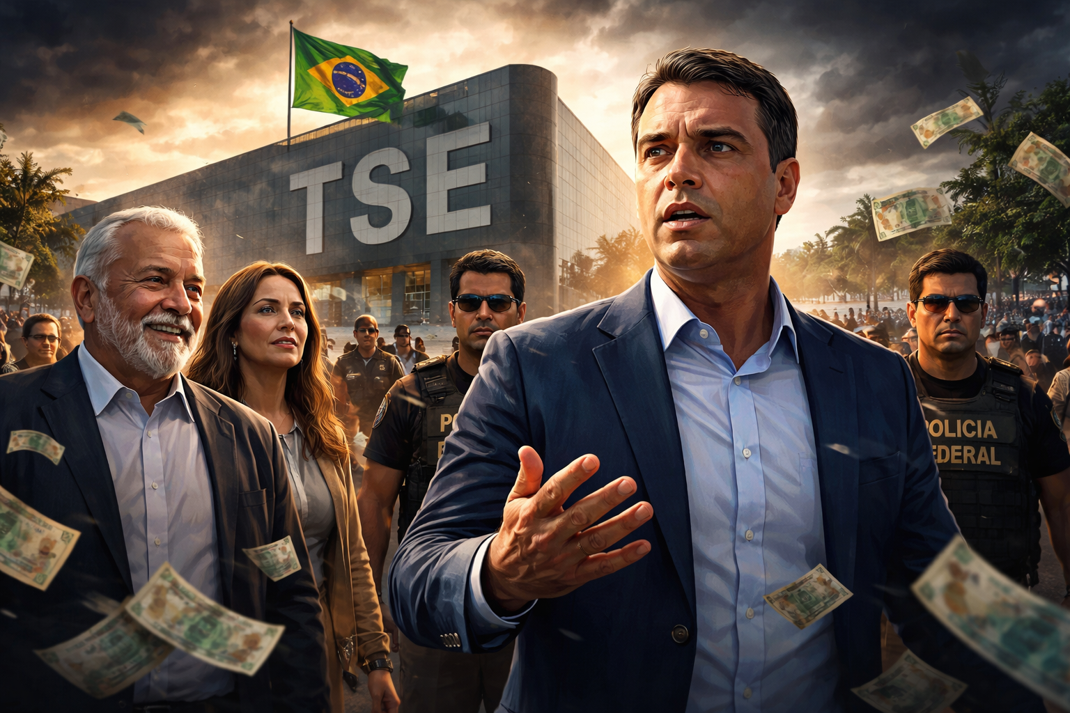 Imagem representando campanha Lula pede inelegibilidade de Flávio Bolsonaro ao TSE