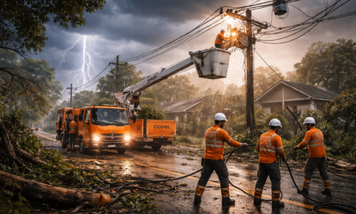 Imagem representando Copel esclarece demora restabelecimento energia em Cascavel após temporal