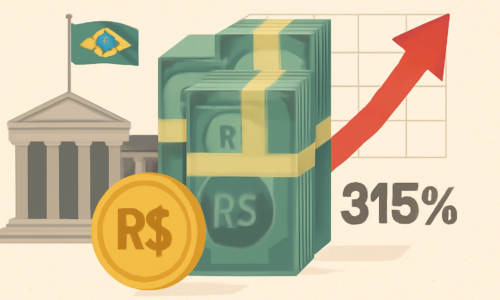 Gráfico ilustrativo das emendas parlamentares chegam r a R$ 47,1 bilhões em 2025