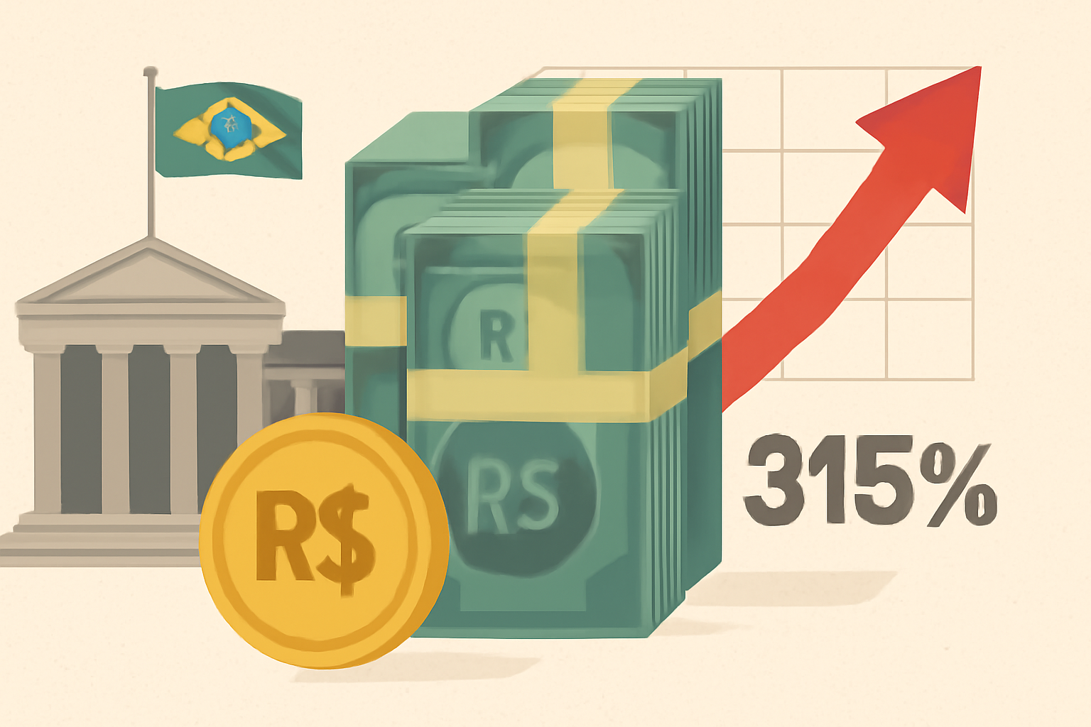 Gráfico ilustrativo das emendas parlamentares chegam r a R$ 47,1 bilhões em 2025