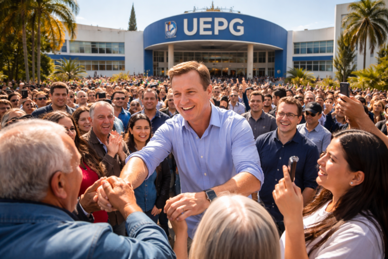 Imagem representando Sandro Alex confirma presença em evento da UEPG durante campanha no Paraná