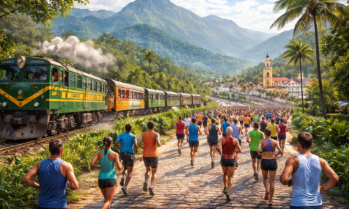 Imagem da corrida serra verde express concluindo o calendário 2026 em Morretes