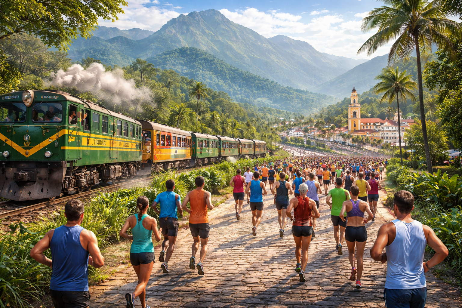 Imagem da corrida serra verde express concluindo o calendário 2026 em Morretes