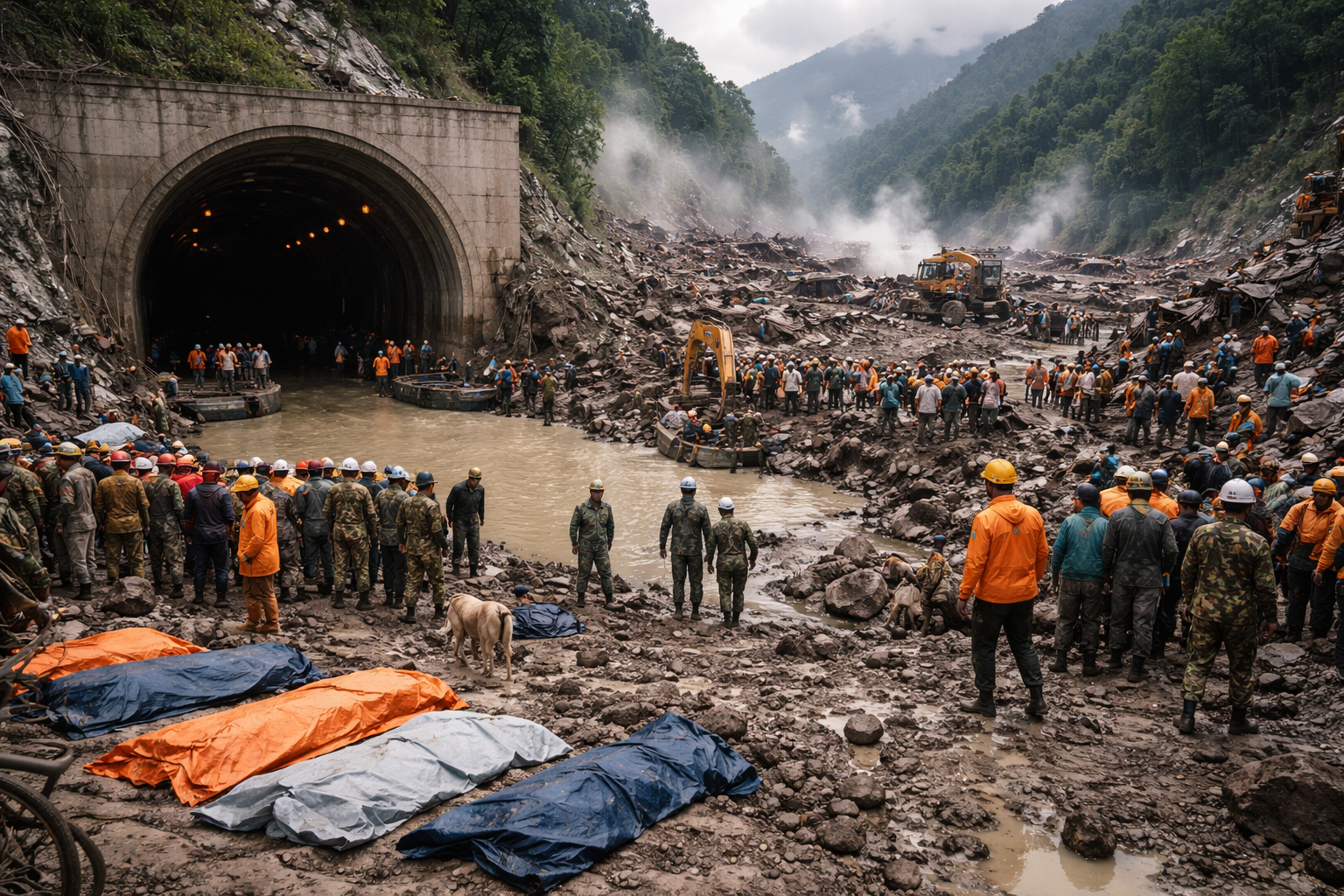 Imagem ilustrativa das enchentes no Nepal com mais 1 000 mortes confirmadas