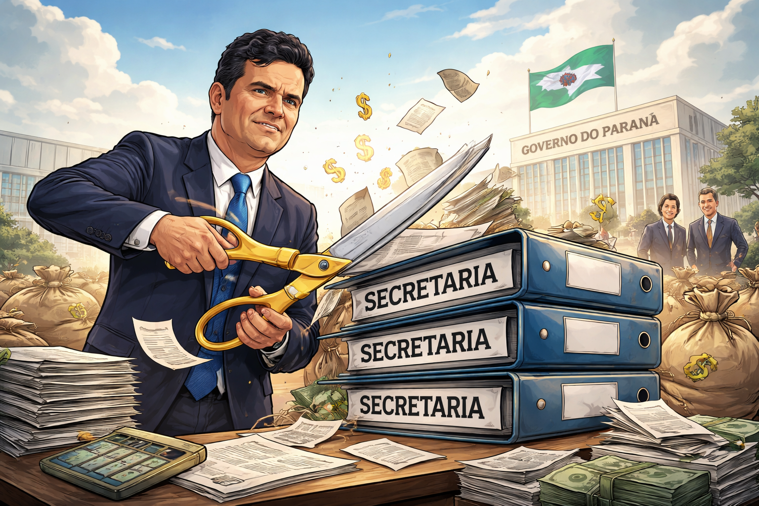 Imagem representando Sérgio Moro propõe cortar secretarias no governo do Paraná