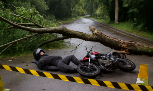 Motociclista é gravemente ferido após acidente com árvore em Curitiba