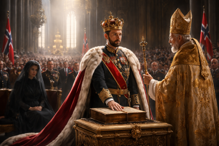 Haakon presta juramento como rei da Noruega em cerimônia oficial