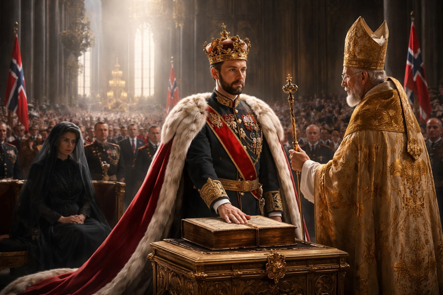 Haakon presta juramento como rei da Noruega em cerimônia oficial