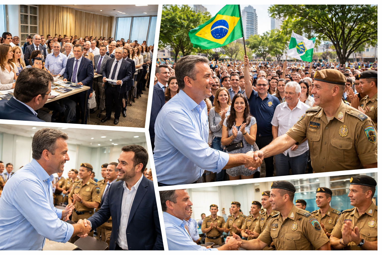 Candidatos ao governo Paraná reunidos com empresários, policiais e eleitores em Curitiba