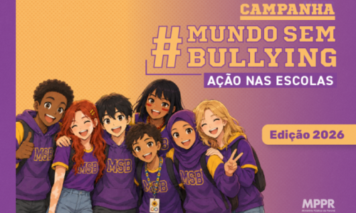 Ministério Público do Paraná lança campanha #MundoSemBullying para escolas da rede pública estadual