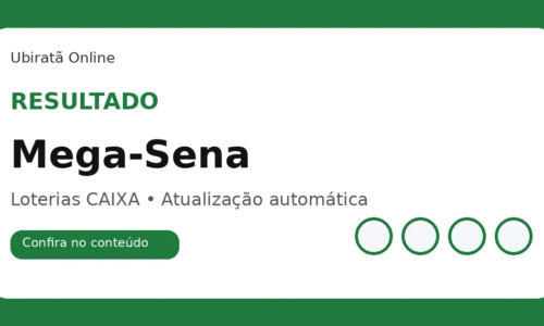 Resultado da Mega-Sena concurso 3070